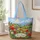 Sunlit Wildflower Meadow with Poppies for Birthday Gifting and Botanical Lovers Quilted Tote Bag - 1
