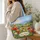Sunlit Wildflower Meadow with Poppies for Birthday Gifting and Botanical Lovers Quilted Tote Bag - 3