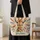 Colorful Giraffe Portrait for Nature Lovers, Birthdays and Everyday Adventures and Gifts Quilted Tote Bag - 4