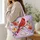 Red Cardinal with Wildflowers for Nature Lovers, Birdwatchers and Gifts for Her Quilted Tote Bag - 3