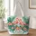 Flamingo Couple Tropical Flowers Beachside Summer Escape Gift for Her Summer Holiday Quilted Tote Bag - 1