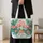 Flamingo Couple Tropical Flowers Beachside Summer Escape Gift for Her Summer Holiday Quilted Tote Bag - 4