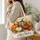 Autumn Pumpkin and Sunflower Patchwork for Thanksgiving Gifts and Cozy Fall Gatherings Quilted Tote Bag - 3