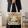 Woodland Birds, Fox and Hedgehog Garden Blooms for Nature Lovers and Bird Fans Gift Quilted Tote Bag - 4