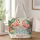 Pink Flamingo Family and Tropical Flowers for Beach Days and Garden Lovers Quilted Tote Bag - 1