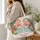 Pink Flamingo Family and Tropical Flowers for Beach Days and Garden Lovers Quilted Tote Bag - 3