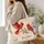 Red Cardinal Pair with Berry Branches for Nature Lovers and Garden Gift Giving Year-Round Quilted Tote Bag - 3