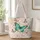 Turquoise Butterfly and Pastel Garden Blooms for Summer Nature Lovers Quilted Tote Bag - 1