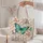 Turquoise Butterfly and Pastel Garden Blooms for Summer Nature Lovers Quilted Tote Bag - 5