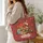 Festive Christmas Reindeer, Wrapped Gifts and Toy Train for Holiday Celebrations Quilted Tote Bag - 3