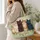 Four Colorful Cats With Garden Blooms for Cat Lovers and Cozy Everyday Style Quilted Tote Bag - 3