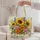 Sunflower and Wildflower Garden Bouquet for Nature Lovers, Birthday Gift for Her Quilted Tote Bag - 5