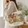Rustic Farm Animal Wildflower Scene for Garden Visits and Country Living Gifts for Her Quilted Tote Bag - 3