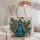 Radiant Peacock Feathers for Garden Parties and Summer Celebrations, Nature Lovers Quilted Tote Bag - 5
