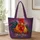 Colorful Rooster Farmhouse Gift for Chicken Lovers and Country Living Enthusiasts Quilted Tote Bag - 1