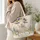 Sheep Flower Crown Meadow Gift for Nature Lovers and Spring Birthday Celebrations Quilted Tote Bag - 3