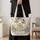 Sheep Flower Crown Meadow Gift for Nature Lovers and Spring Birthday Celebrations Quilted Tote Bag - 4