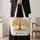Golden Tree Of Life With Daisy Accents For Spiritual Gifts And Nature Lovers Year Round Quilted Tote Bag - 4
