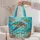 Sea Turtle Coral Reef Art for Ocean-Loving Beach Days and Coastal Getaways Quilted Tote Bag - 5