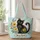 Black Cat and Folk Flowers for Cozy Everyday Carry, Weekend Errands, and Cat Lovers Quilted Tote Bag - 1
