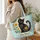 Black Cat and Folk Flowers for Cozy Everyday Carry, Weekend Errands, and Cat Lovers Quilted Tote Bag - 3