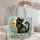 Black Cat and Folk Flowers for Cozy Everyday Carry, Weekend Errands, and Cat Lovers Quilted Tote Bag - 5