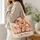 Funny Pig Family with Spotted Parent for Farmhouse Days and Pig Lovers Quilted Tote Bag - 3