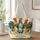 Colorful Folk Art Chicken Family for Farmhouse Living and Country Kitchen Lovers Quilted Tote Bag - 1
