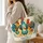 Colorful Folk Art Chicken Family for Farmhouse Living and Country Kitchen Lovers Quilted Tote Bag - 3