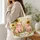 Playful Piglets Among Sunflowers and Wildflowers for Summer Outings, Garden Lovers Quilted Tote Bag - 3