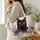 Black Cat and Purple Wildflowers for Cat Lovers and Springtime Gift Giving Ideas Quilted Tote Bag - 3