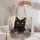 Black Cat and Purple Wildflowers for Cat Lovers and Springtime Gift Giving Ideas Quilted Tote Bag - 5