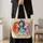 Colorful Trio of Cartoon Horses for Equestrian Lovers and Horse-Themed Gifts Quilted Tote Bag - 4
