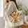 Colorful Giraffe Portrait for Safari Adventures and Nature-Loving Gift Giving Quilted Tote Bag - 3