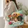 Sunglasses-Wearing French Bulldog, Poodle & Dachshund Among Summer Blooms for Pet Lovers Quilted Tote Bag - 3