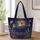 Glowing Fireflies Over Lavender Garden for Enchanted Summer Evenings and Nature Lovers Quilted Tote Bag - 1