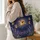 Glowing Fireflies Over Lavender Garden for Enchanted Summer Evenings and Nature Lovers Quilted Tote Bag - 3