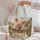 Blush Farm Pig and Country Roses for Cottagecore Farmhouse Gifts and Springtime Living Quilted Tote Bag - 5