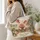 Blush Farm Pig and Country Roses for Cottagecore Farmhouse Gifts and Springtime Living Quilted Tote Bag - 3
