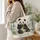 Gentle Panda Among Bamboo and Cherry Blossoms for Nature-Loving Everyday Outings and Gifts Quilted Tote Bag - 3