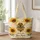 Sunflower And Honeybee Garden Gift For Nature Lovers, Birthdays And Everyday Outings Quilted Tote Bag - 1