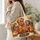 Thanksgiving Cats, Dogs & Roast Turkey Autumn Feast for Pet Lovers and Animal Families Quilted Tote Bag - 3