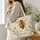 Golden Bee and Daisy Garden for Springtime Outings and Nature-Loving Gifts for Gardeners Quilted Tote Bag - 3