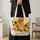 Golden Retriever Sunflower Garden for Sunny Summer Outings and Gifts for Dog Lovers Quilted Tote Bag - 4