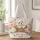 White Maltese Puppy in a Peony Basket for Spring Garden Lovers and Dog Mom Gifts Quilted Tote Bag - 1