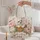 White Maltese Puppy in a Peony Basket for Spring Garden Lovers and Dog Mom Gifts Quilted Tote Bag - 5