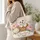 White Maltese Puppy in a Peony Basket for Spring Garden Lovers and Dog Mom Gifts Quilted Tote Bag - 3