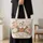 White Maltese Puppy in a Peony Basket for Spring Garden Lovers and Dog Mom Gifts Quilted Tote Bag - 4