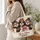 Three Shih Tzus in Knit Hats and Scarves for a Cozy Christmas Gift Quilted Tote Bag - 3