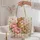 Ginger Tabby Cat Among Pink Peonies for Garden Days, Gifts for Cat-Loving Nature Fans Quilted Tote Bag - 5